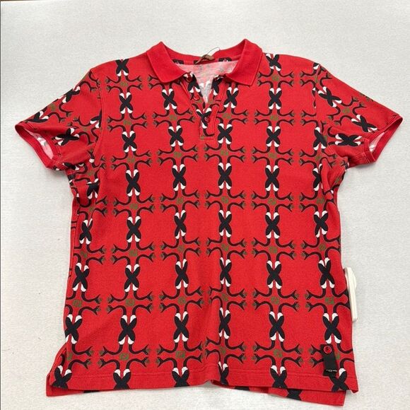 Stylish Red Patterned Fendi Men's Shirt 48 S - Picture 1 of 13